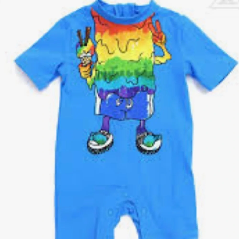 Stella McCartney Kids Blue Rainbow Rashguard